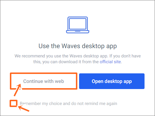 ウェーブス(waves)の登録方法