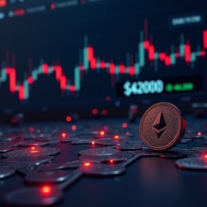 イーサリアムが4200ドルを下回ると、大規模な清算が発生する可能性