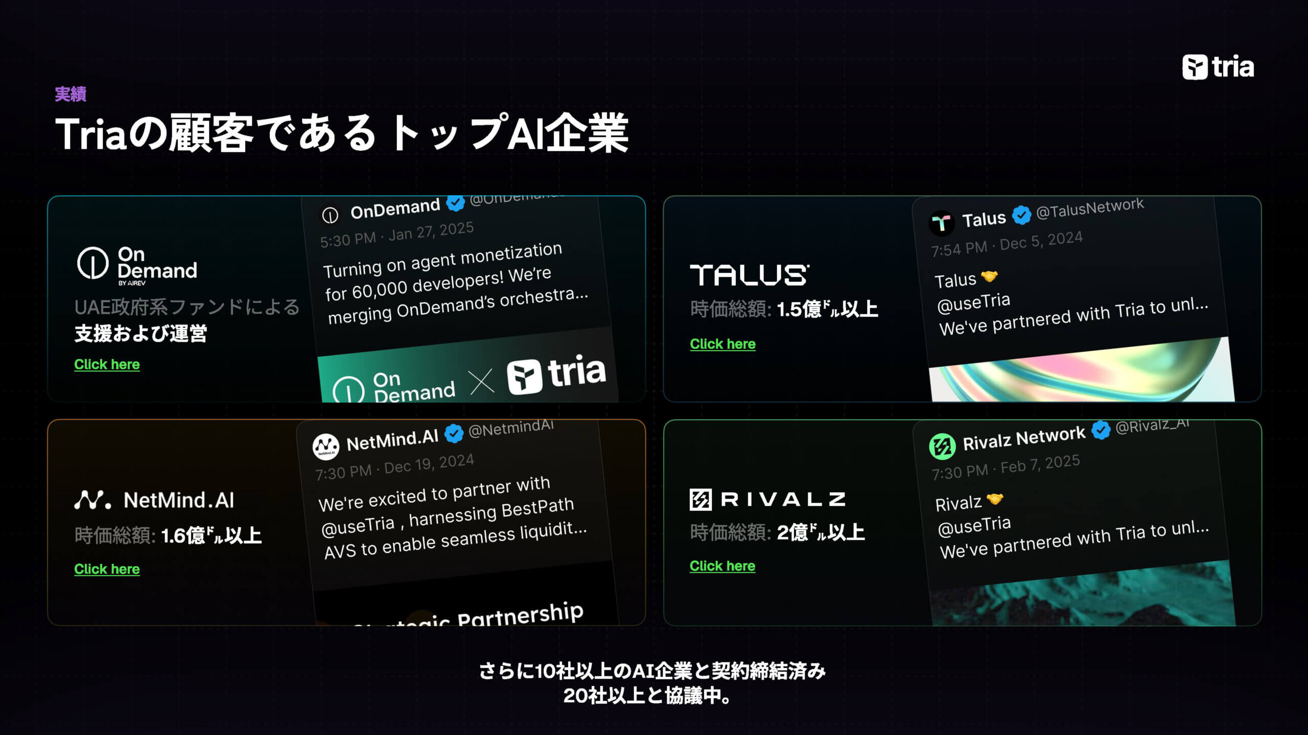 Tria 顧客