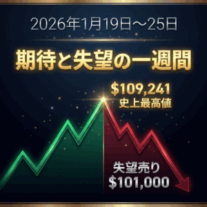 2026年1月第4週｜期待と失望の一週間──トランプ就任式で史上最高値も発言なく急落