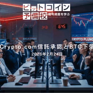 2026年2月24日｜BTC63,000ドル接近で弱気圧力強まる、Crypto.com信託承認も市場冷え込む