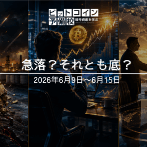 2026年6月第2週｜停戦合意でBTC1,000万円回復、週初6万ドル崖っぷちから急反転