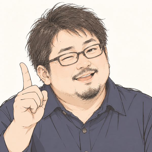 人差し指を立ててウインクする塾長