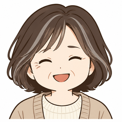 明るく笑うミサキの母