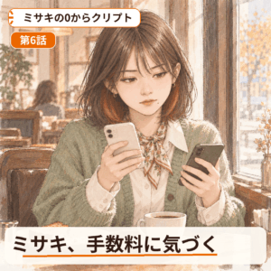 ミサキの0からクリプト 第6話｜ミサキ、手数料に気づく
